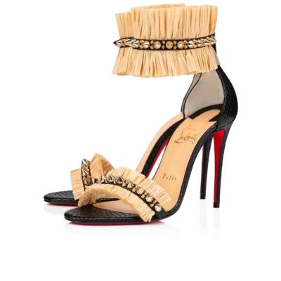 Sandalias Poupedou Christian Louboutin Mujer - Negros/Beige - 1215038P543